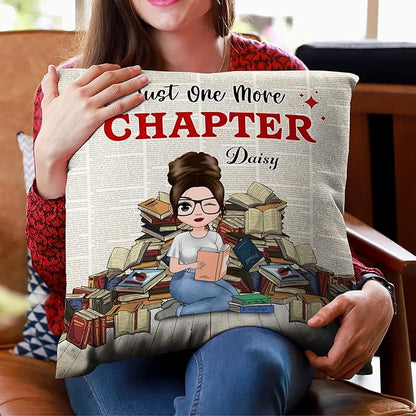 Hyturtle Personalized Funny Book Pillow (Insert Included) Gifts for Girl Women - Book Lover Gifts - Birthday Gifts for Book Lovers Librarian - Custom Name Sofa Couch Cushion Home Decor Pillow