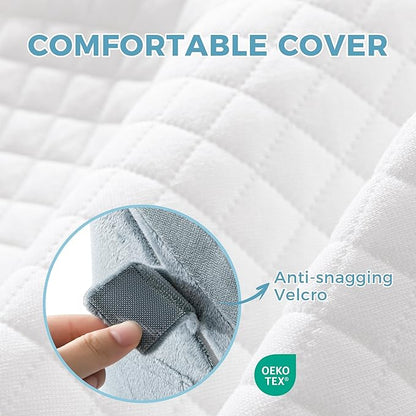 Ganondorf 3PCS Wedge Pillow Headboard Orthopedic Bed Wedge Pillows Set for Sleeping 9&12&22" Adjustable Premium Foam Elevated Triangle Body Pillow for Bed Sitting Up