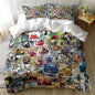 Funny Fusion Animals Bedding Set,Fusion Animals Duvet Cover Twin Full Queen King Set for Kids Boys Bed Decor Gifts (Color 5,Twin (68" x 90"))