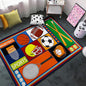 Sports Rugs for Boys Bedroom - Football & Soccer, Baseball, Basketball Rug for Boys Bedroom Decor Kids Carpet Soccer Carpet for Living Room Playroom Floor Mat Home Decor, 4.5x6 Feet