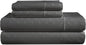 100% Egyptian Cotton Sheets Queen Size Set – Silky Sateen Weave for Winter Comfort, 15" Secure Fit Deep Pocket Queen Sheet Set, Breathable, Hotel-Quality Soft Luxury You Can Feel - Swiss Dot Charcoal