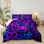Leopard Print Comforter Set for Queen Size Bed，Cheetah Print Bedding Set Queen，with 1 Comforter with 2 Pillow Case