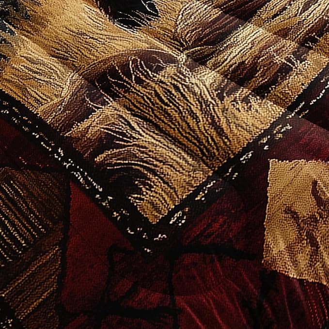Rustic Bear Wild Hunt Animal Comforter 3Pcs Twin Natural Forest Wildlife Brown Bear Bedding Set for Kid Teen Boy Girl Adult Retro Mountain Lake Quilt Decor with 1 Comforter and 2 Pillowcases