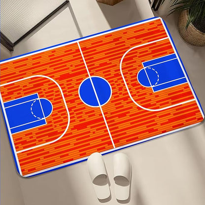 Basketball Court Rug for Boys Bedroom Kids Carpet Sports Rugs for Boys Bedroom Sports Carpet for Kids Room Decor Floor Mat, 2x3 Feet