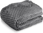 Bare Home Textured Fleece Blanket - King Size - Ultra-Soft Lightweight for Bed, Sofa, and Couch - Luxury Microplush - Cozy Warm Blanket (King, Waffle Grey)