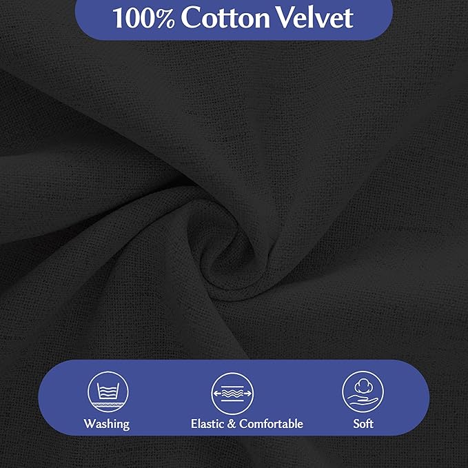 WOWMAX Back Pillow for Bed Sitting up-Bed Wedge Pillow Back Support Pillows for Bed & Sofa Couch, 85% Linen 15% Cotton Blend, Black