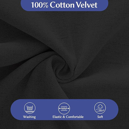 WOWMAX Back Pillow for Bed Sitting up-Bed Wedge Pillow Back Support Pillows for Bed & Sofa Couch, 85% Linen 15% Cotton Blend, Black