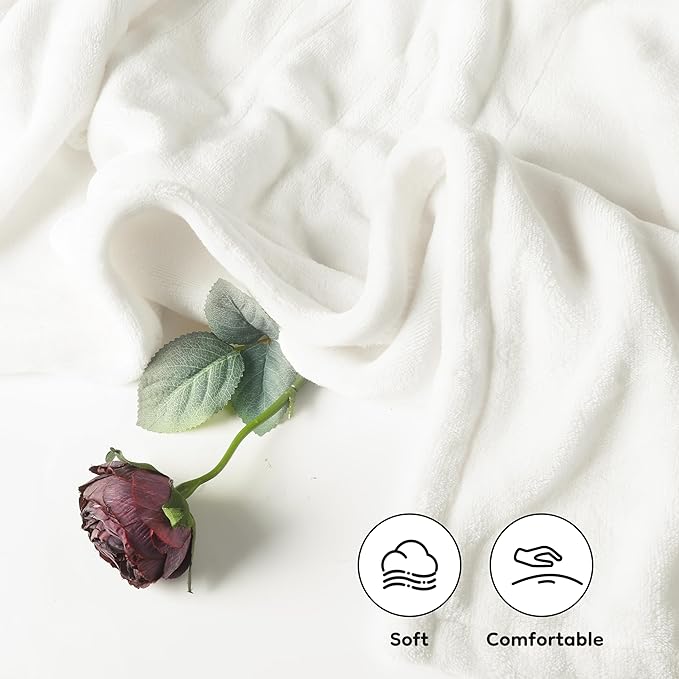 Electric Heated Blanket King Size 90×100, Comfortable & Luxurious Flannel, 4 Heating Levels & 10 H Auto Shut Off, Purple