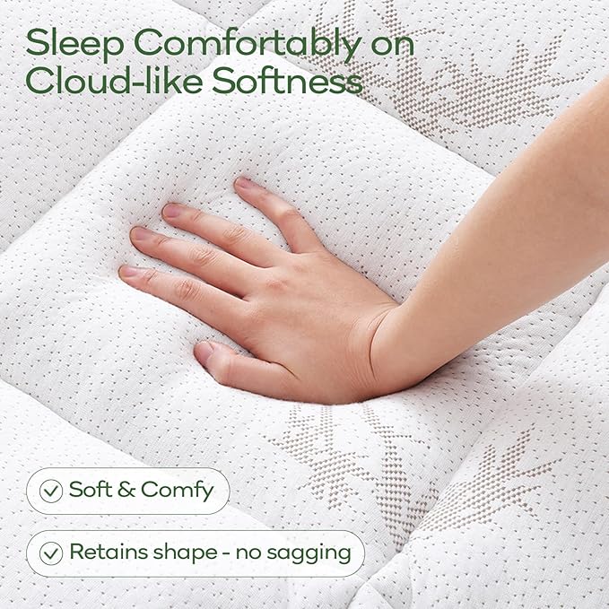OLANLY King Mattress Topper – Viscose Made from Bamboo, Cooling Soft King Pillow Top Mattress Pad for Back Pain Relief, Plush Down Alternative Fill Bed Topper with Elastic Deep Pocket, White