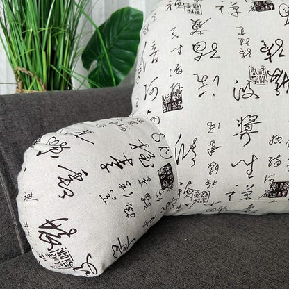 Bohemian Printed Reading Pillow with Support Arms Soft Bed Rest Pillows Back Support Cushion for Kids Reading Watching TV Sitting Up in Bed (23"×16"×10",White)