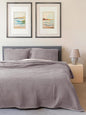 100% Turkish Cotton Waffle Blanket King Size Grey - Premium Quality, Light and Airy Waffle Weave All-Season Quilt - Lux Decorative Bedspread (Gray, King Size 95" x 110" Inch)