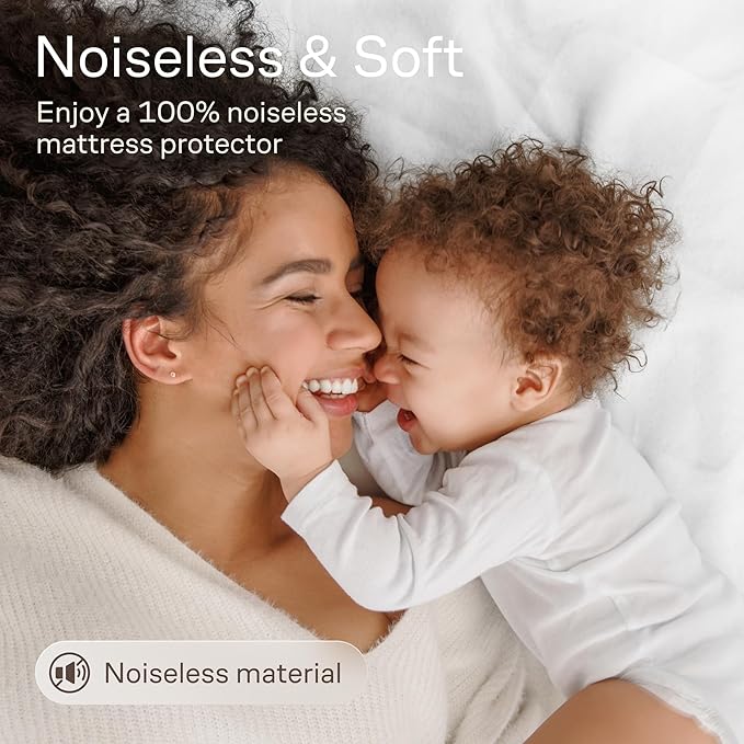 Niagara Cotton Mattress Pad Twin 39x75 - Non Noisy Cooling Breathable Ultra Plush Absorbent Protector Extra Deep Fits 20 Inches Deep Mattress