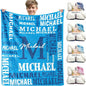 Personalized Blankets for Teen Boys Girls - Printed in USA Custom Blanket with Kid Names Reversible Plush Ultra-Soft Sherpa Fleece Monogrammed Baby Throw Blankets Customized Birthday Gifts for Adults