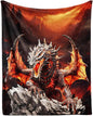 Dragon Blanket for Boys Girls, Cute Dragon Themed Design Printed Throw Blankets for Kids Lap, Chair Sofa, Warm Soft Cozy Blanket, 40"x 50"