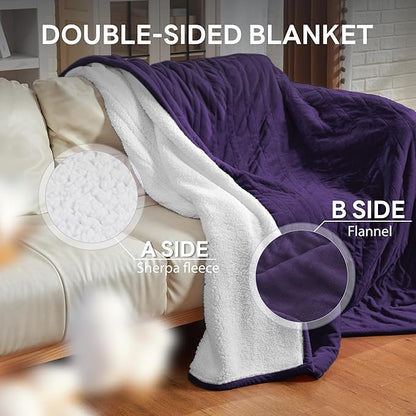 Heated Blanket Electric Blanket Full Size 84"x72" Fast Heating Electric Blanket with 12 Hours Auto-Off and 6 Heating Settings Overheat Protection Cozy Soft Flannel Heated Throw Blanket ETL-Certified