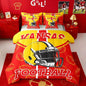 Feelyou Football Twin Comforter Set with Sheets for Kids Boys Girls Ball Games 7 Pieces Bedding Set Rugby Bed in a Bag City of Footballs Room Decor Rugby Sports Soft Lightweight