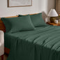 Bare Home Flannel Sheet Set 100% Cotton, Velvety Soft Heavyweight - Double Brushed Flannel - Deep Pocket (Cal King, Forest Green)