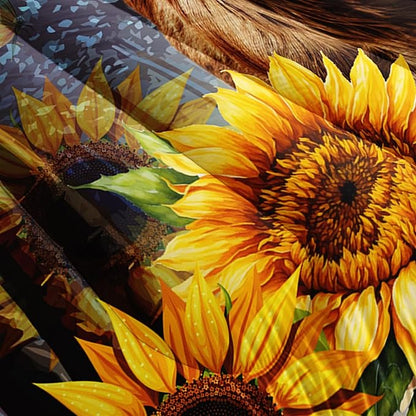 Deer Bedding Sets for Kids Boys Girls Room Decor,Hunting Themed Forest Sunflower Bedding Comforter Sets,Western Comforter Sets Woodland Camo King Bedding Set with 2 Pillowcases.