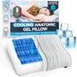Technogel Anatomic Cooling Gel Pillow – Dual-Height Cervical Spine Support, Memory Foam Base, Pillow for Neck Pain Relief, Washable Cover, Side & Back Sleepers King Size