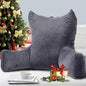 Neustern Reading Pillow for Sitting in Bed Adult, Back Pillow for Bed Shredded Memory Foam Chair Pillow with Arms and Pockets, Backrest and Support with Washable Cover for Watching TV/Gaming/Relaxing