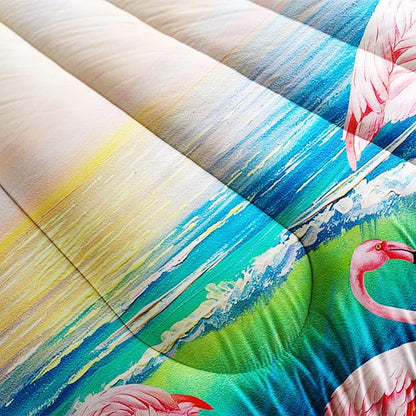 HOSIMA Flamingos Comforter,Pink Wild Flamingo Bedding Tropical Beach Room Decor,Seaside Home Decor Twin Comforter Set with 2 Pillow Cases,Hawaiian Vacation Style Bedding for Girls Women Kids.