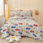 Mooreeke Twin Size Comforter Sets for Boys Kids, 6 Pieces Bed in a Bag Racing Car Bedding Comforter Sheet Set with Shams and Decorative Toy Pillow, Ultral Soft Microfiber Kids Bed Set