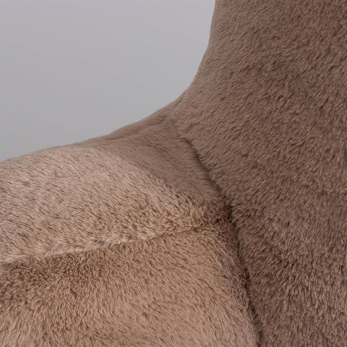 Aimuan Reading Pillow Bed Rest Pillow with Arms Rabbit Fur Cushion for Adults Teens Incline Rest Sitting up & Sleeping Snoring Pillow with Pregnancy Lumbar Back Support (Standard, Khaki)