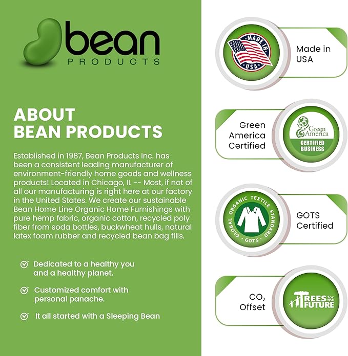 Bean Products Premium Kapok Fill | 20 lbs | 100% Organic Kapok Fiber | Chemical Free and Hypoallergenic | Perfect for Pillows, Pet Beds, Couches & More | Made in USA