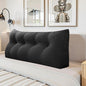 Headboard Wedge Pillow - Triangular Headboard Pillow Bed Rest Wedge Pillow for Sitting in Bed - Backrest Positioning Support Reading Pillow Daybed Pillows with Removable Cover