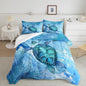 CVHOUSE Sea Turtle Bedding Set,Sea Turtle Comforter Queen,Ocean Bohemia Comforter Set for Boys Kids Girls,Ocean Quilt Set with 1 Comforter and 2 Pillow Cases