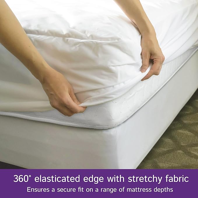 Split Top King Waterproof Mattress Protector (76" W x 80" L) - for Adjustable Bed with Flex Head Split - Hypoallergenic Premium Quality Cover Protects Against Dust, Allergens