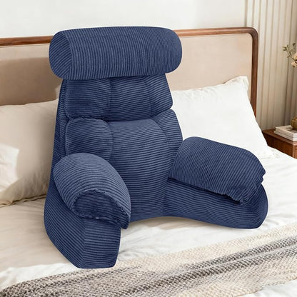 FXXUDVNIIN Back Pillow for Bed Sitting up – with 9.4" Armrests Bed Pillow for Sitting up,Inch Arms for Support, Ideal for Reading, Watching TV, Gaming, and Relaxing