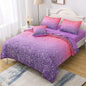 6Pcs Glitter Comforter Set with Sheets for Teens Girls Kids, Colorful Gradient Glitter Themed Bed in a Bag Twin Size, Pink Purple 3D Sparkly Galaxy Bedroom Decor Bedding Set