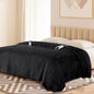 Electric Blanket King with Dual Control-100x90 Soft Double-Sided Flannel Heating Blanket, 9 Heat Levels & 10 Hours Timer Heated Throw, Machine Washable, Gift for Mom Dad - Black