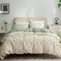 Floral Queen Duvet Cover Set - 100% Microfiber Chic Bedding for All Seasons, 3 Pieces With Zipper Closure (1 Cover, 2 Pillowcases)