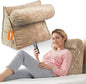 Cheer Collection Reading Wedge Pillow – TV Pillow with Adjustable Bolster Pillow, Memory Foam Back Support for Couch & Bed, Pillow Chair for Bed, Reading Pillows for Adults & Kids, Taupe