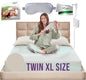 Earth Grounding Sheets Twin XL Size with 12% Silver Fiber & 4% Silk & 84% Cotton - Beige - SGS Quality Certified Grounded Well Bed Sheet - Conductive Fitted Sheet for Better Sleep
