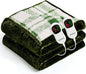 Heated Electric Blanket Queen Size - 84"x90" Flannel Heating Blanket with 10 Heating Levels & 5 Time Settings Over-Heat Protection, Winter Warmer for Adults with ETL Certification（Green）