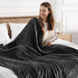 Electric Blanket Queen Heated Blanket Queen Size 84''X90'' - Soft Plush Flannel with Dual Controllers, 5 Heating Level & 10 Hour Auto Off, ETL Certified, Warm Gifts for Grandma(Charcoal Grey)