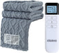 Heated Blanket Electric Blanket 62"x84", Soft Taffeta Sherpa Electric Throw with 5 Heating Level & 1-12 Hour Auto Off, Heated Throw with Overheating Protection, Machine Washable(Light Grey)