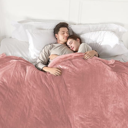 Electric Blanket Queen Size, Super Soft Cozy Upgraded Flannel Blanket Dual Control with 5 Heating Levels & 10 Hours Auto Off, Fast Heating Blanket & Overheat Protection, 84" x 90", Candy Pink