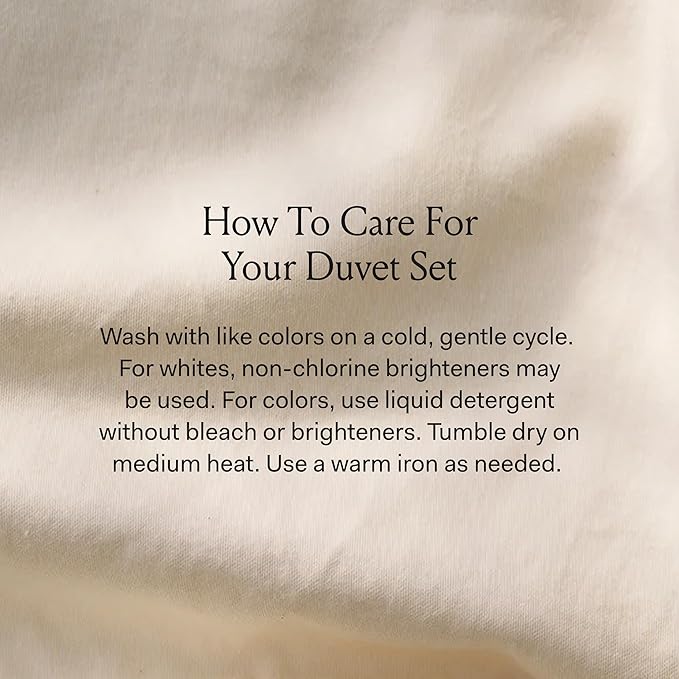 BOLL & BRANCH Signature Hemmed Duvet Set - King/Cal King, Mist - Luxury 100% Organic Cotton - 1 Duvet Cover, 2 Shams - Buttery Soft, Hidden Closures