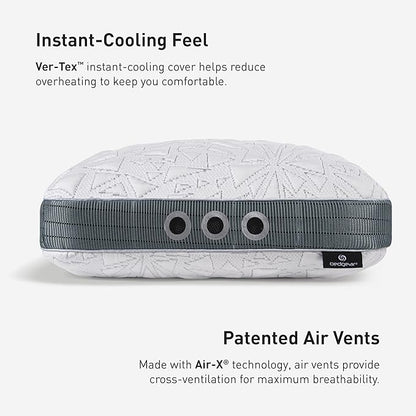 Bedgear Storm Performance Pillow 3.0 – Cooling Bed Pillow for Hot Sleepers, Medium Firm Support for All Sleep Positions – Dual-Sided Comfort, Breathable Air-X Mesh, Washable Ver-Tex Cover, 20” x 26”
