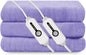 Electric Heated Blanket 84"x90" Queen Size, Soft Coral Fleece, Dual Controllers with 4 Heating Levels and 10 Hours Auto-Off, Machine Washable, Cozy Plush Fabric for Home, Light Purple