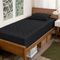 Bare Home Twin Quilted Fitted Mattress Pad - Cooling Mattress Cover - Easily Washable - Elastic Fitted Cover for Mattress - Stretch-to-Fit up to 15 Inches Deep (Twin, Black)