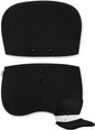 curble WIDER COVER, Detachable Cover for Teenager Chair, Ergonomic Chair Back Support and Lumbar Support (Cover Black)