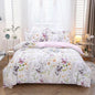 URBONUR Floral Duvet Cover Set Queen Size 3-Pieces 100% Cotton Wildflowers Comforter Cover, Chic Garden Flowers Bedding Set, Soft Breathable Bed Linen Set