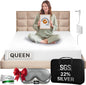 Luxury Grounding Sheets Queen 22% Silver Fiber, 74% Cotton, 4% Silk, SGS Quality Certified Grounded Well Bed Sheet - Conductive Earth Fitted Sheet for Better Sleep, White