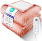 Electric Heated Blanket Twin, Ultra‑Cozy Premium Flannel & Sherpa, Even Heat Distribution & Stable Temp, 1–10H Auto‑Off, 8 Temps (86–125.6°F), Overheat Protection, Ideal Gifts for Grandma