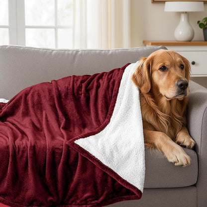 Utopia Bedding Sherpa Blanket California King Size (Red, 102x96 Inches) - Soft Lightweight Plush Fleece Reversible Blanket for Bed, Sofa, Couch, Camping and Travel